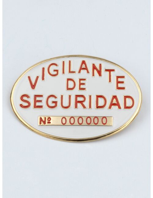 Placa Vigilante de Seguridad Metalica