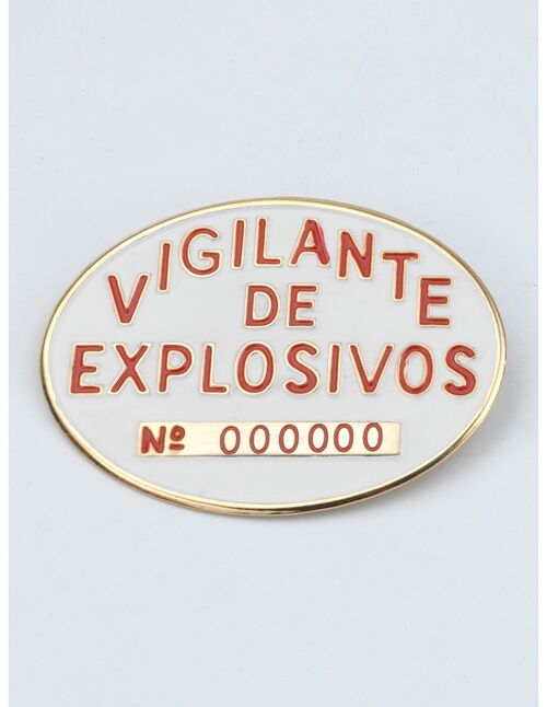 Placa Vigilante Explosivos Metalica